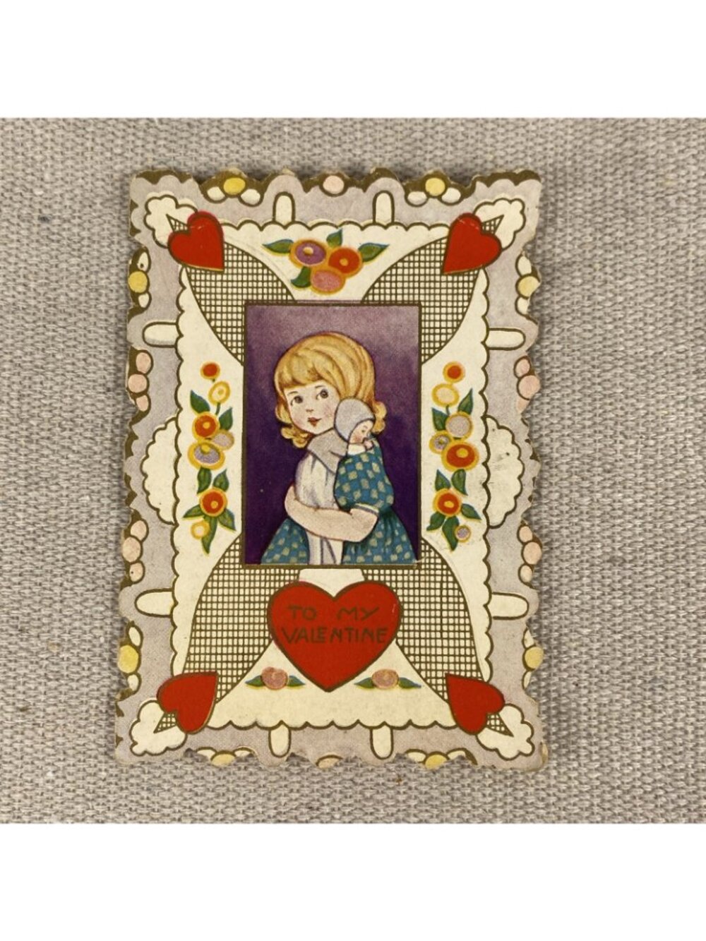 Lot Of 7 Antique Whitney Made Valentine's Day Cards Die Cut Embossed 1920s - Picture 14 of 16